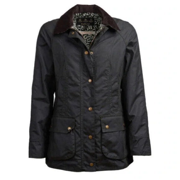 RARE Barbour Scholar Waxed Jacket Olive/Green Women’s size 6